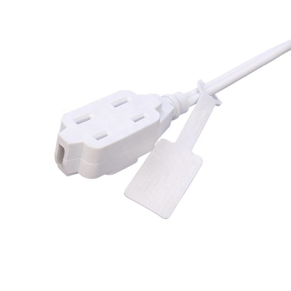 125V Copper Conductor Power Cord Nema 1-15p to Nema 5-15r Extension for Home Appliance and Computer Needs