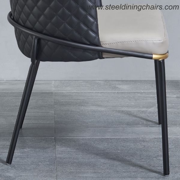 Black Matte Legs 83cm 53cm Steel Frame Dining Chairs For Kitchen Room