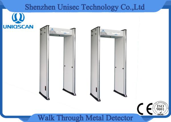 6 Zone LED count White Multi Zone Metal Detector For Security Inspection