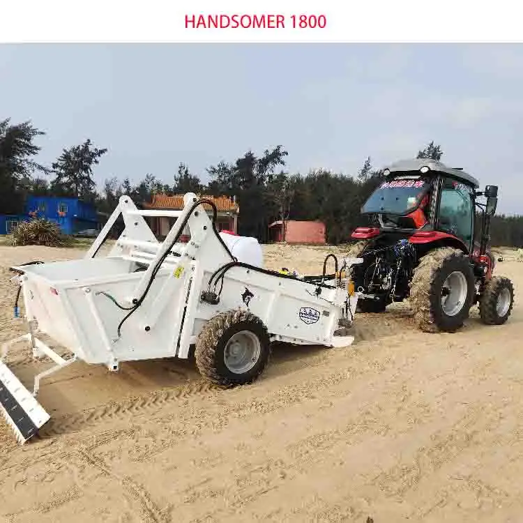 Steel Ride-On Beach Cleaning Machine with Skid Steer Loaders Sand Cleaning Attachments
