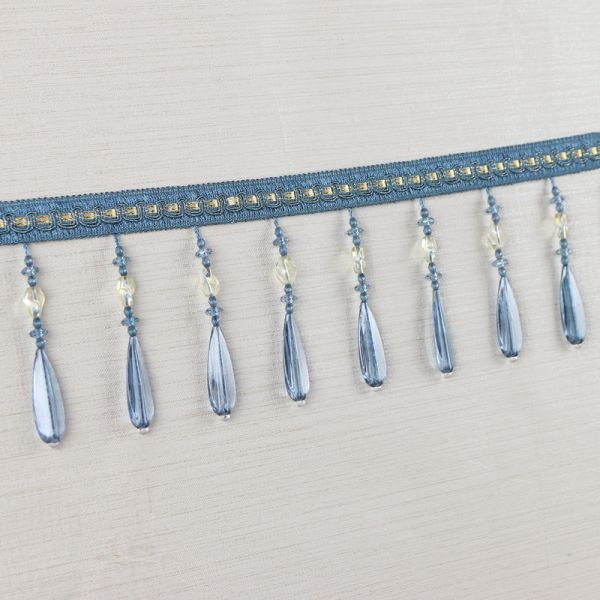 Handmade fashionable chain beads lace tassels fringes for curtain/sofa/pillow decoration