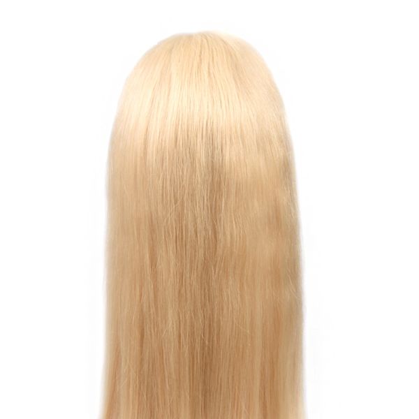 Natural Straight #613 Glueless Full Lace Human Hair Wigs Tangle Free 14