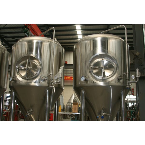 Silver Color Beer Making Machine , Craft Beer Plant Fermenting Equipment