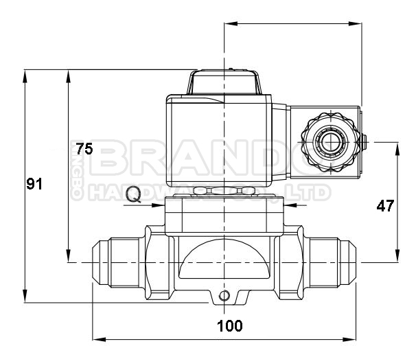 Castel Type SAE Flare Refrigeration Solenoid Valve
