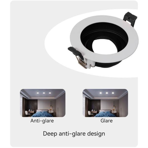Recessed Spotlight Downlight Frame Anti-Glare GU10 MR16 Commercial Adjustable