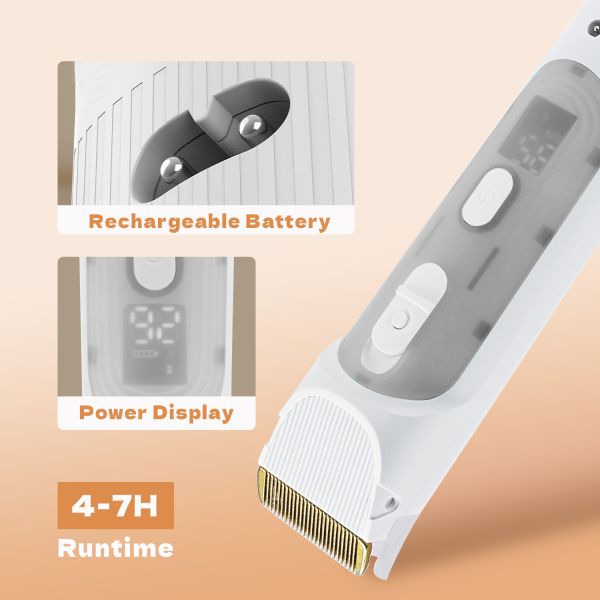 Customizable 300W Pet Grooming Vacuum Tool for Hair Shedding Trimmer Comb Accessories