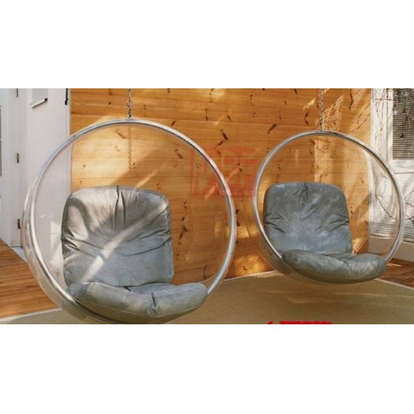 Standing Egg Hanging Ball Chair Modern Acrylic Balloon Hanging Bubble Chair