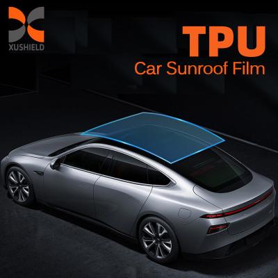 99% Heat Rejection UV Blocking Light Blue Car Sunroof Window Film TPU Panoramic Skylight Protection Film