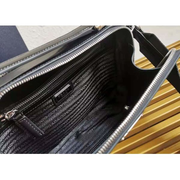 Womens Cowhide Glossy Finish Camera Cross Body Bag Waterproof