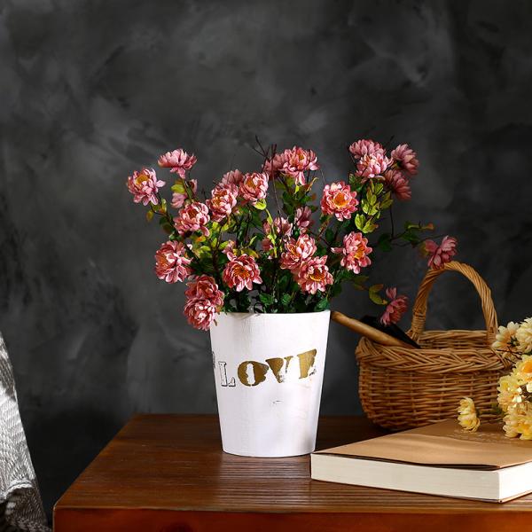 Ramalhete floral real chique gasto Daisy Tabletop Decorative de flores artificiais do toque