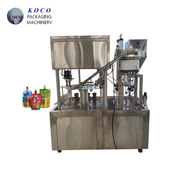 KOCO Self supporting bag filling machine Plastic cover bag automatic filling capping