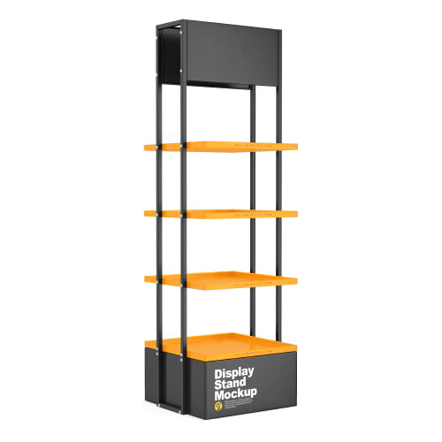 Modern Free Standing Display Stand Wooden Food Display Stand For Grocery