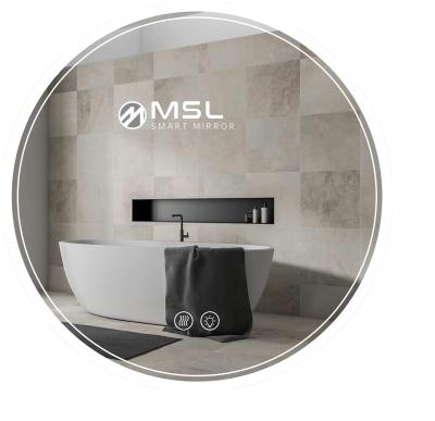 800*600mm LED Smart Bathroom Mirror 3000k LED Bathroom Mirror With Touch Button