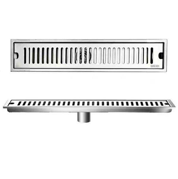 Linear Rectangular Shower Floor Drain With Brush Polishing Finish ODM