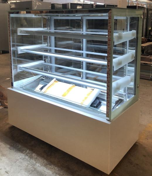 5ft Square Glass Pastry Cake Display Refrigerator