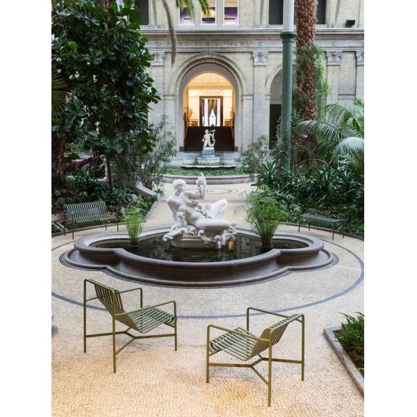 AJUNION Metal Outdoor Furniture Backyard Patio Chair Minimalist Steel Lounge Chair for Garden