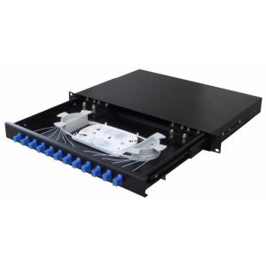 1U 19 Inch SC Fiber Optic Distribution Frame with 144 Cores and Stainless Steel Construction for FTTH/FTTB/FTTX Networks