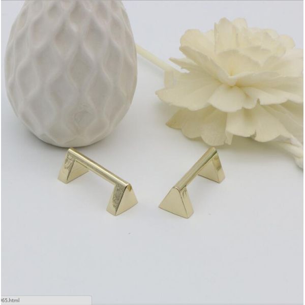 Purse bag accessories light gold 20 mm arch screw button bridge metal buckle for bag strap