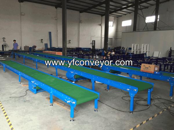 2m Wide Widening White Belt Conveyor for Solar Panels