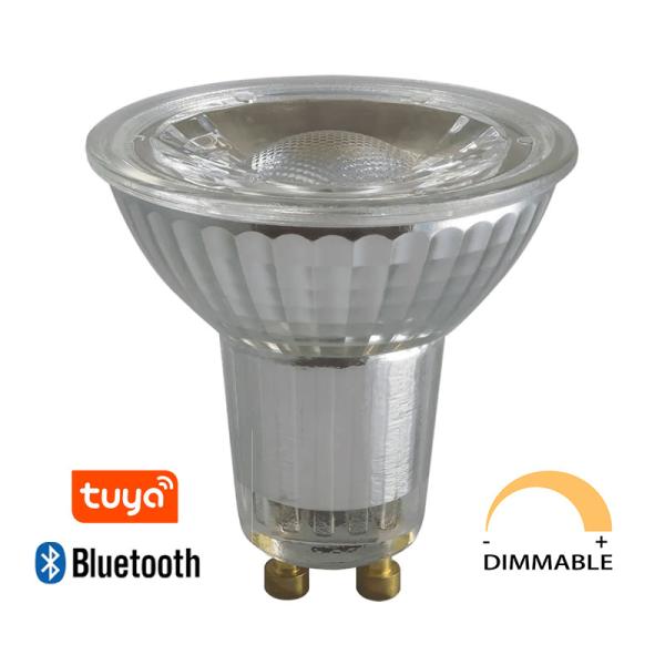 Teco WIFI Control Smart Low Watt Gu10 Bulbs Tuya CCT Color 5W Ra80 Dimmable Long Life