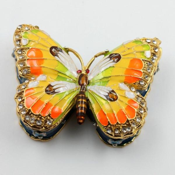 Shinny Gifts Butterfly Trinket Box Jewelry Box Ornament Gifts Box