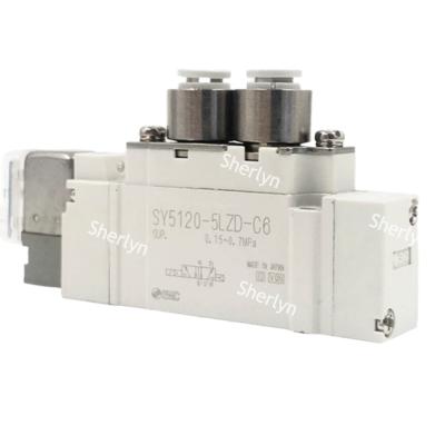 Integral Manual Override Function SMC SY3120-6LZD-C8 DC12V Solenoid Used On Long Stroke Conveyor Positioning Cylinders