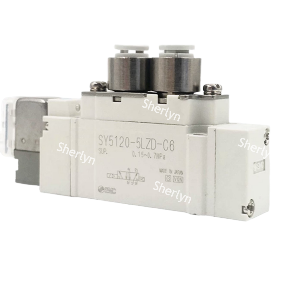 Manifold Mount Compatible SMC SY3120-5LZD-C6 C6 Port Solenoid Valve Drives Pneumatic Grippers of Assembly Fixtures