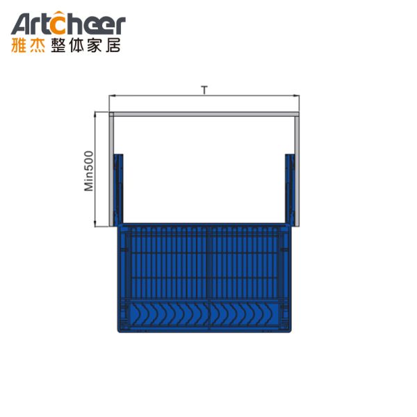 Stainless Steel 304# Kitchen Basket with Soft Close Hardware for Modern Cabinets