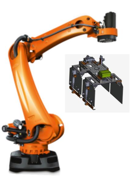 Robôs de Embalagem KUKA KR 120 Paletização Célula Robótica Industrial