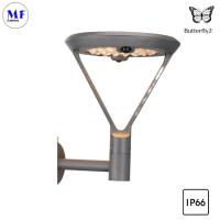 IP66 Lâmpada solar de rua LED à prova d'água para exteriores Material de alumínio + PC 2000LM 6000-6500K Luz branca para pavimento