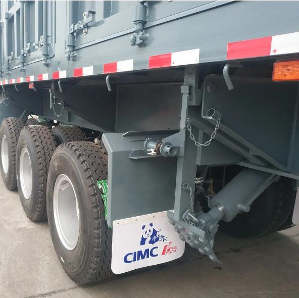 CIMC Cargo Tipper Semi-trailer 80 toneladas Hidráulico Duplo Lado Dump Tipping