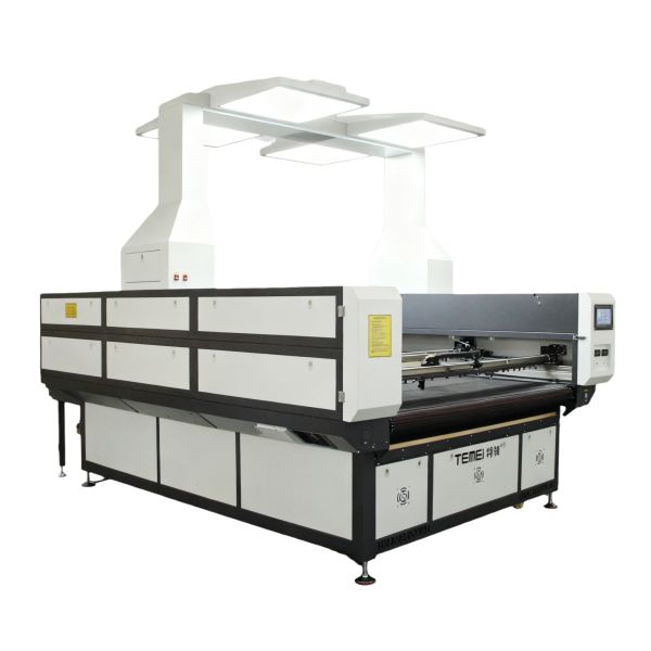 130W 150W Visual Camera CO2 Laser Cutting Machine Fabric Textile Leather Processing Application