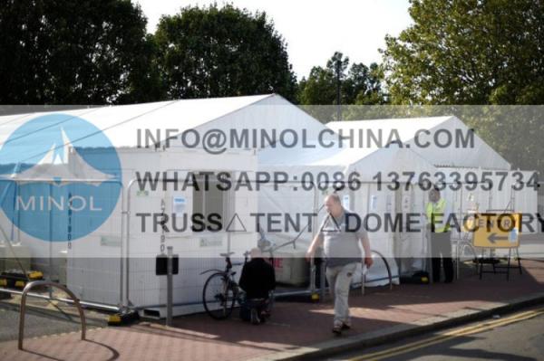 One Lane Drive Hospital Tent Through Coronavirus Screening Facility