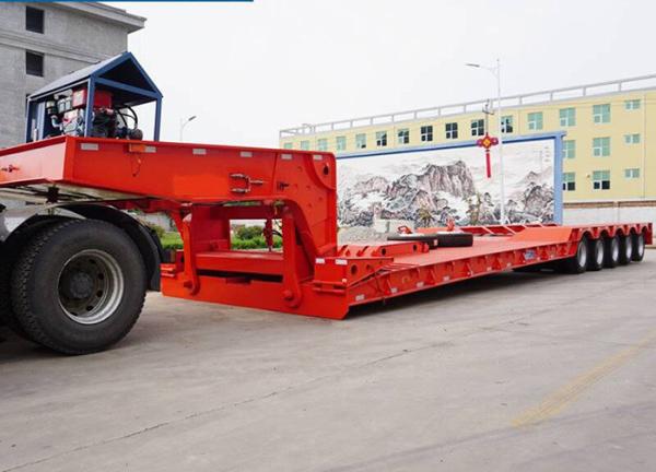 13t Grade Heavy Duty Gooseneck Low Bed Excavator Semi Trailer with Customization