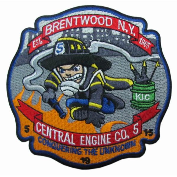 Washable Twill Fire Rescue Embroidery Patch Merrow Border