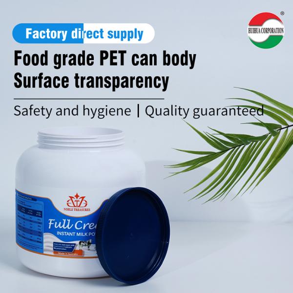 Wholesale 4000ml High Volume PET Plastic Jar Container with Screw Cap for Health Supplements and Milk Powder