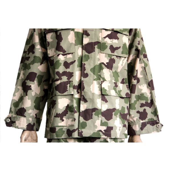 Rip Resistant BDU tactical Uniform Breathable For Nigeria Army Outdoor Activities