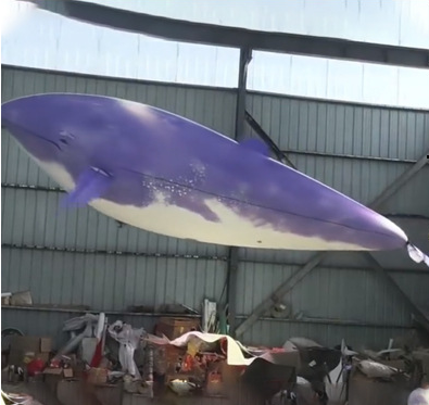 Inflatable Remote Control Air Film Whale And Dolphin Models For Mall Opening Events