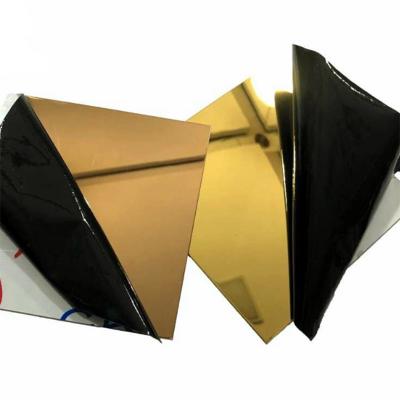 AISI 8k Rose Gold Mirror Stainless Steel Sheet Golden BA Bright