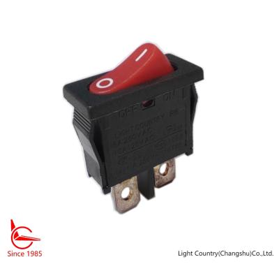 Interruptor de balancim momentâneo pequeno de Taiwan, R6-1, 21*10mm, botão vermelho, SPST, 6A 250V