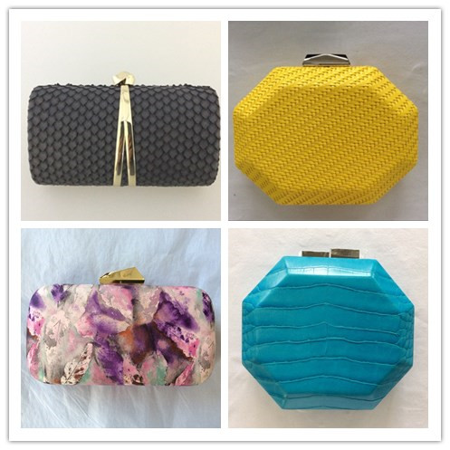 Hollow Out Style Ladies Leather Clutch Bags Luxury With Shoulder Chain