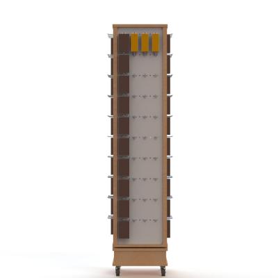 Electronics Products MDF Pegboard Display Racks Maple Color