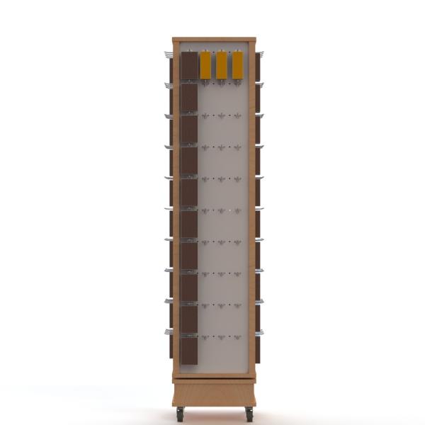Electronics Products MDF Pegboard Display Racks Maple Color