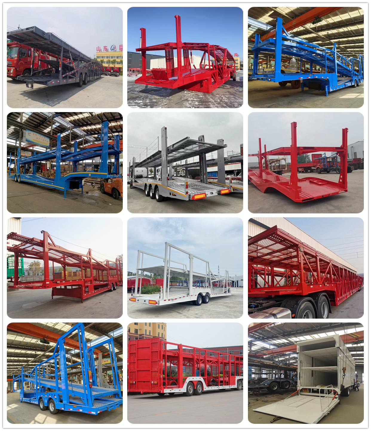 2-осевой двойной скоростной приземляющийся прицеп для автомобилей