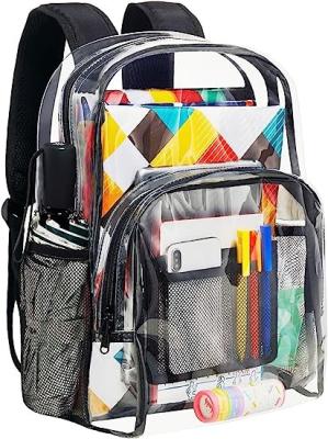 Transparent Clear Backpack See Through Security Clear Backpack Heavy Duty Backpack For Work