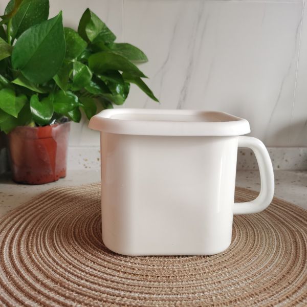 Japanese Style Enamel Cooking Pot Soup Pot With Glass Lid 1000ml 1450ml 2650ml