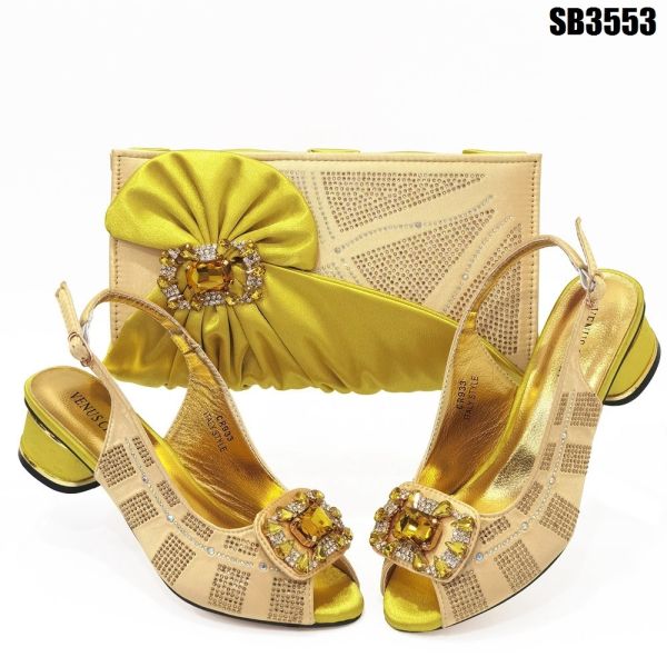 Supoo evening  Italian ladies shoes matching bags african wedding low heel shoes for lady