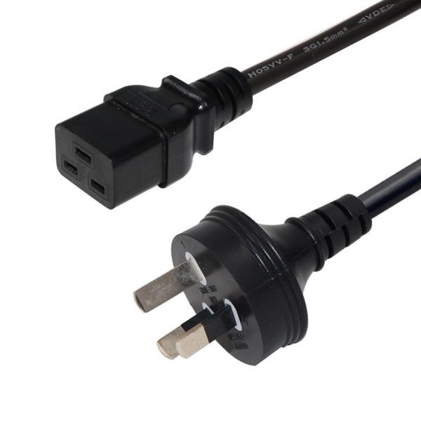 Cabo de alimentação Australia 3 pinos para IEC C19 6 pés com revestimento em PVC