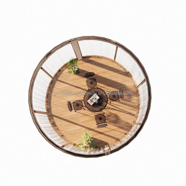 Tubes carrées en acier galvanisé EU Standard Maison en bois en verre Maison ensoleillée Maison préfabriquée Boutique mobile magasin pour jardin Café