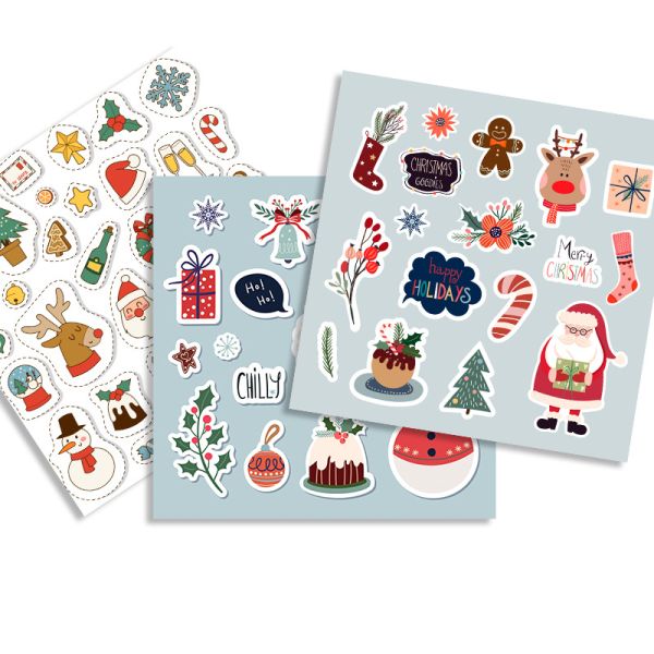 Прозрачные праздничные стикеры конверта рождества стикеров для поставок партии Xmas